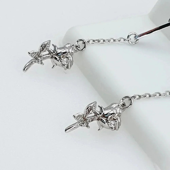 "925 Sterling Silver Cubic Zirconia Earrings, U19254684 - Picture 6 of 11